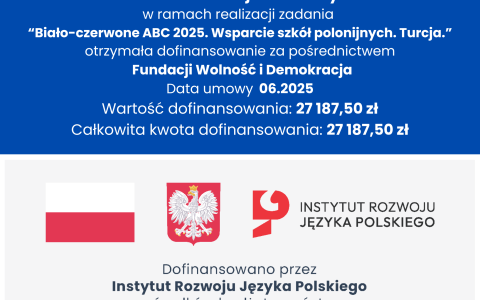 Dofinansowanie dla Szkółki przy Polskim Stowarzyszeniu Kultury i Przyjaźni w Alanyi